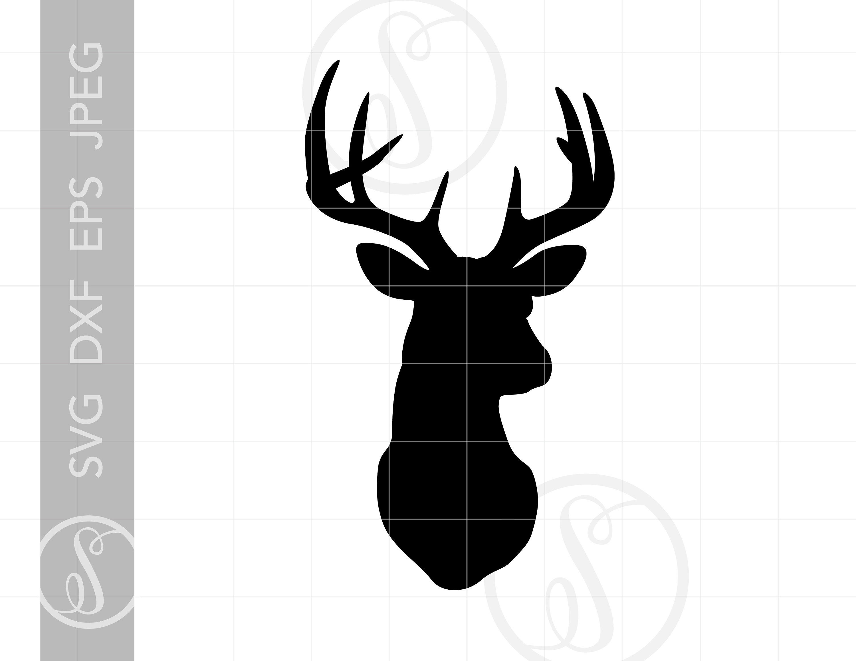 Deer svg silhouette cut file elk jpg.