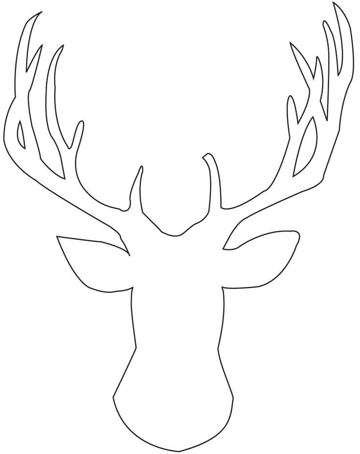 Deer head stencil templates. Buck clipart template