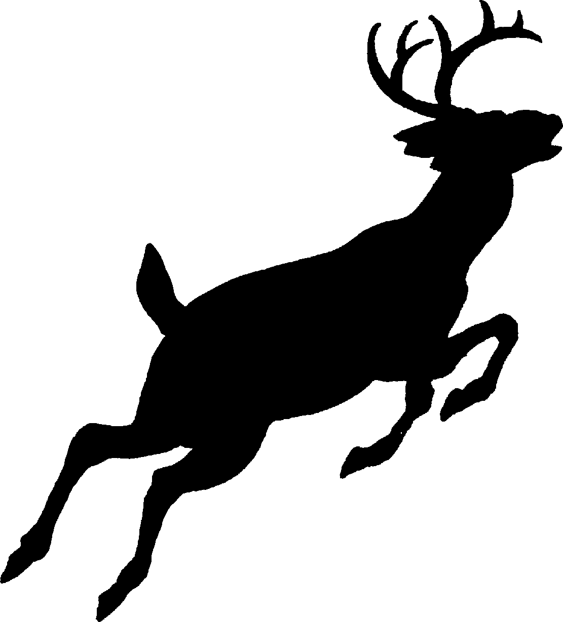 Buck clipart venison. Deer and doe silhouette