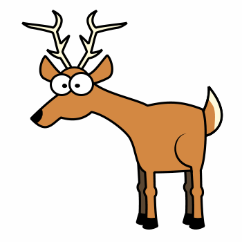 Running from the law. Buck clipart venison
