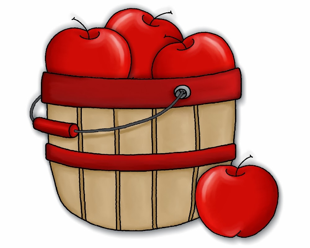 bucket clipart apple