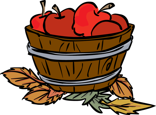 clipart apples bucket