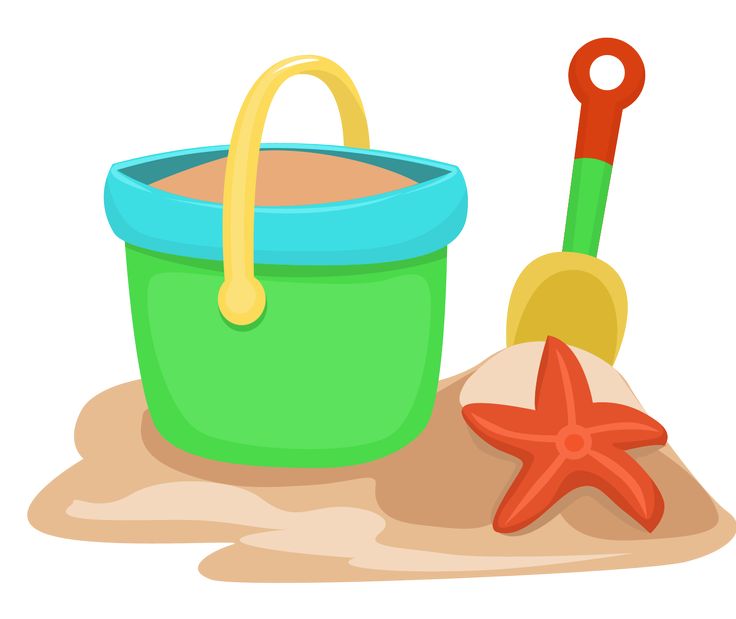 clipart beach bucket