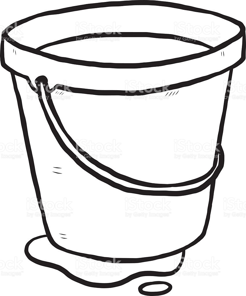 Bucket clipart draw. Pail drawing at paintingvalley