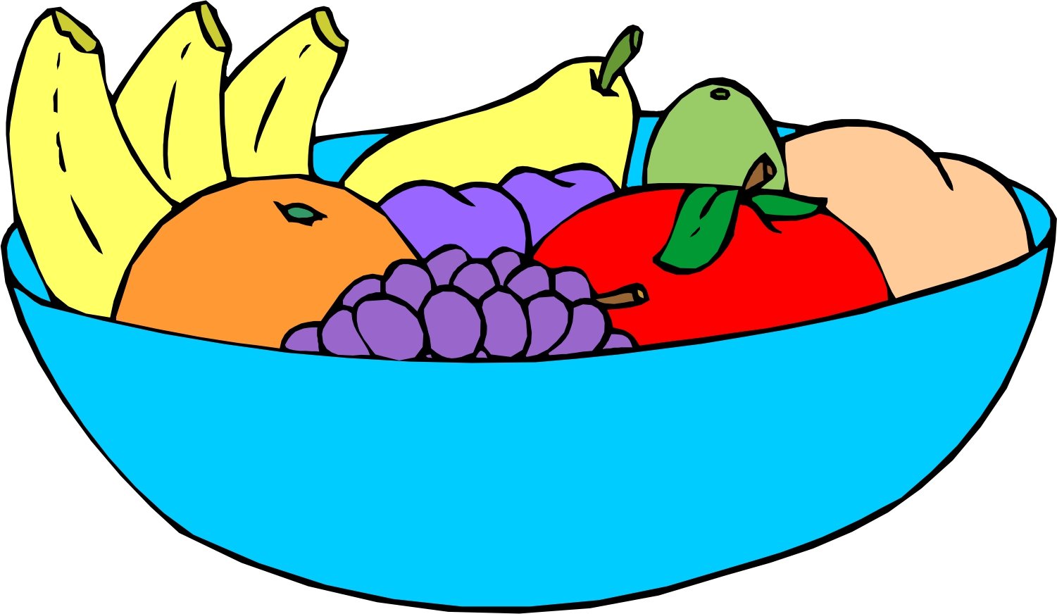 bucket clipart fruit