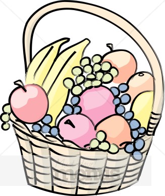 bucket clipart fruit