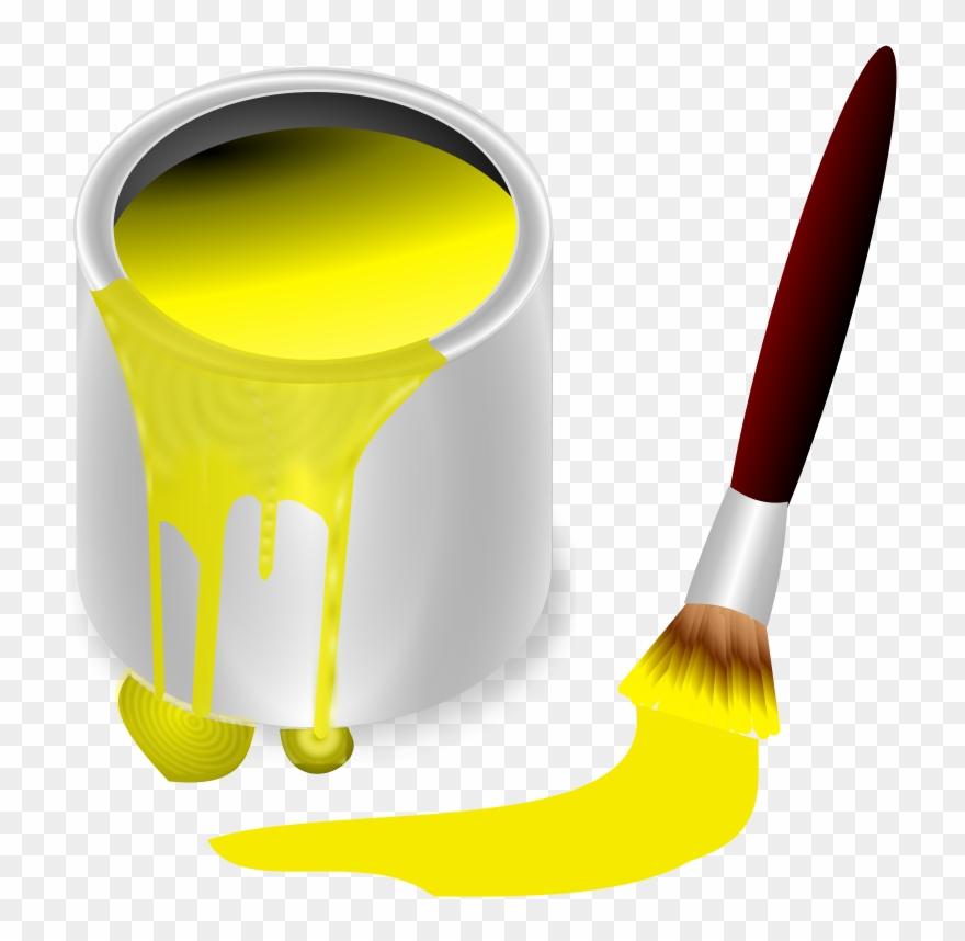 Paint clipart yellow. Color bucket brush png
