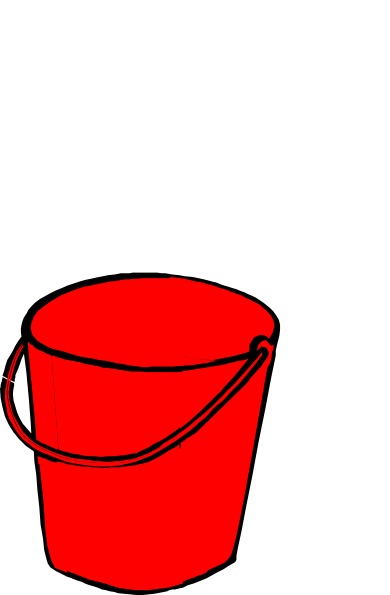 bucket clipart red bucket