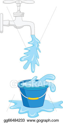 faucet clipart pail with water