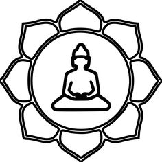 Lotus to draw just. Buddha clipart basic