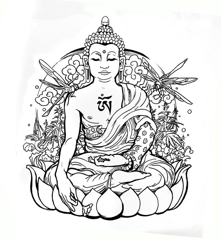 Buddha clipart colour. Drawing pencil at getdrawings