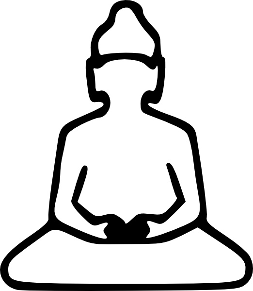 Buddha clipart drawing. Outline clip art free