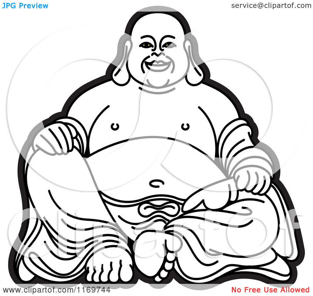 Happy . Buddha clipart drawing