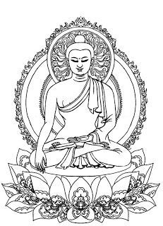 Buddha clipart drawing. Outline clip art tattoo