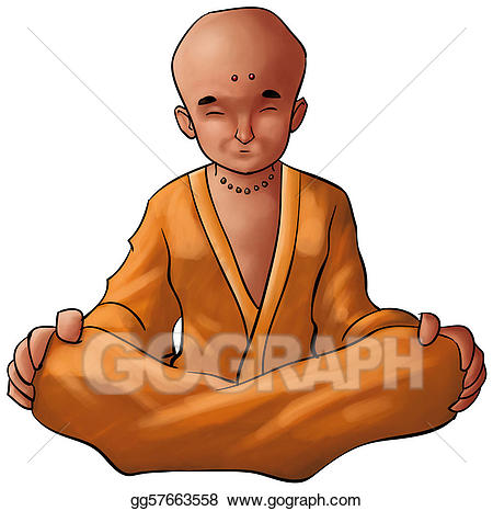 Young gg gograph. Buddha clipart drawing