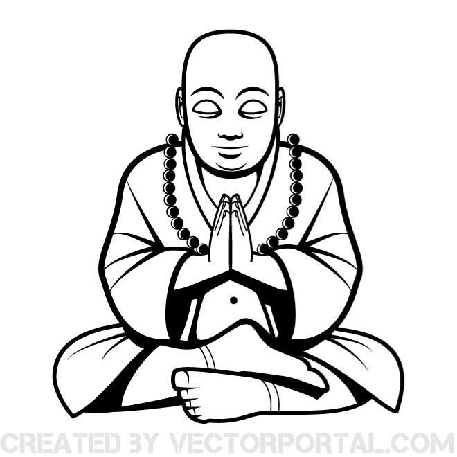 Buddha clipart illustration. Vector pinterest