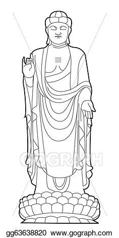 Vector stock gg gograph. Buddha clipart illustration