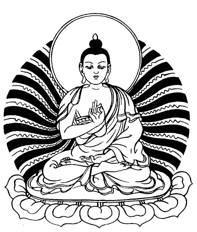 buddha clipart line