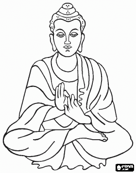 buddha clipart lineart