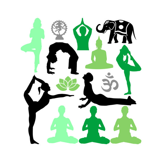 Buddha clipart silhouette. Yoga clip art 