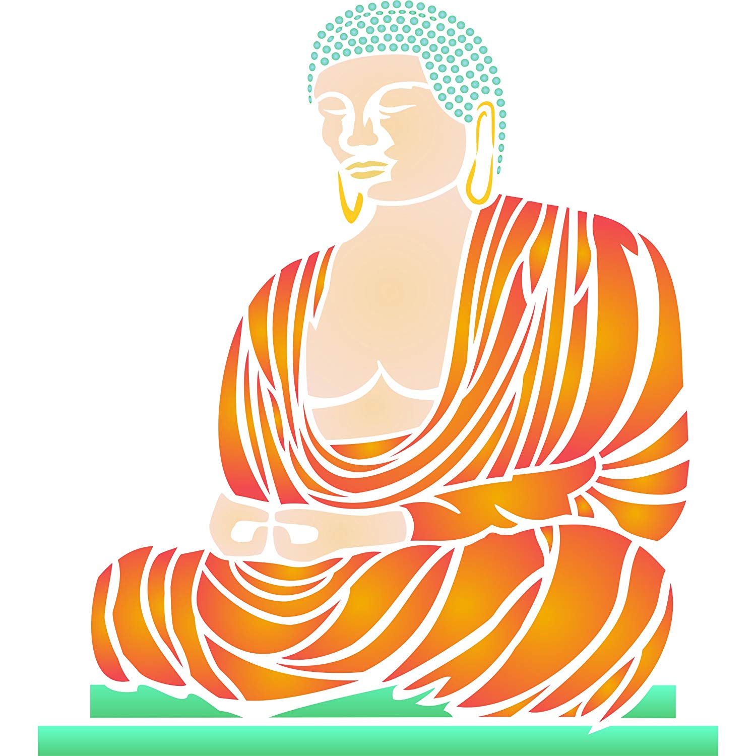 buddha clipart stencil