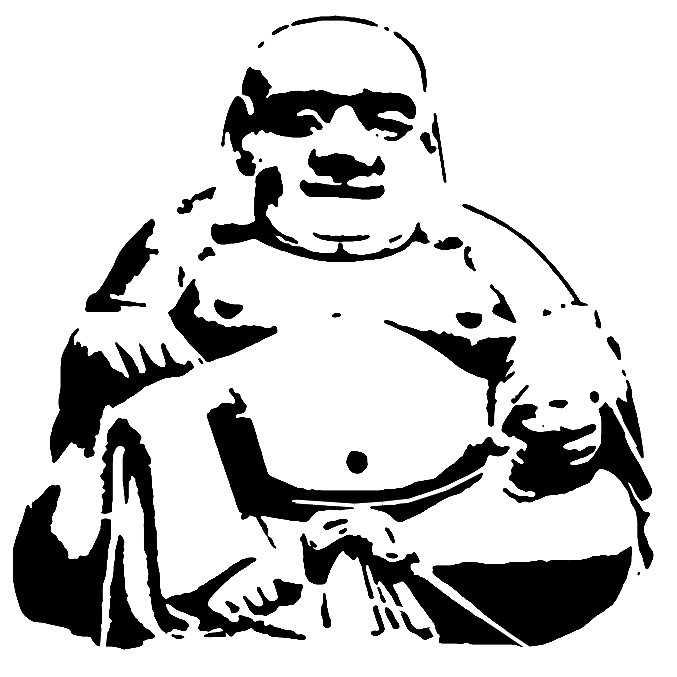 buddha clipart stencil