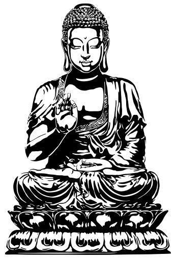 buddha clipart stencil