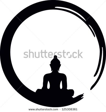 Buddha clipart symbol. Enso zen circle of