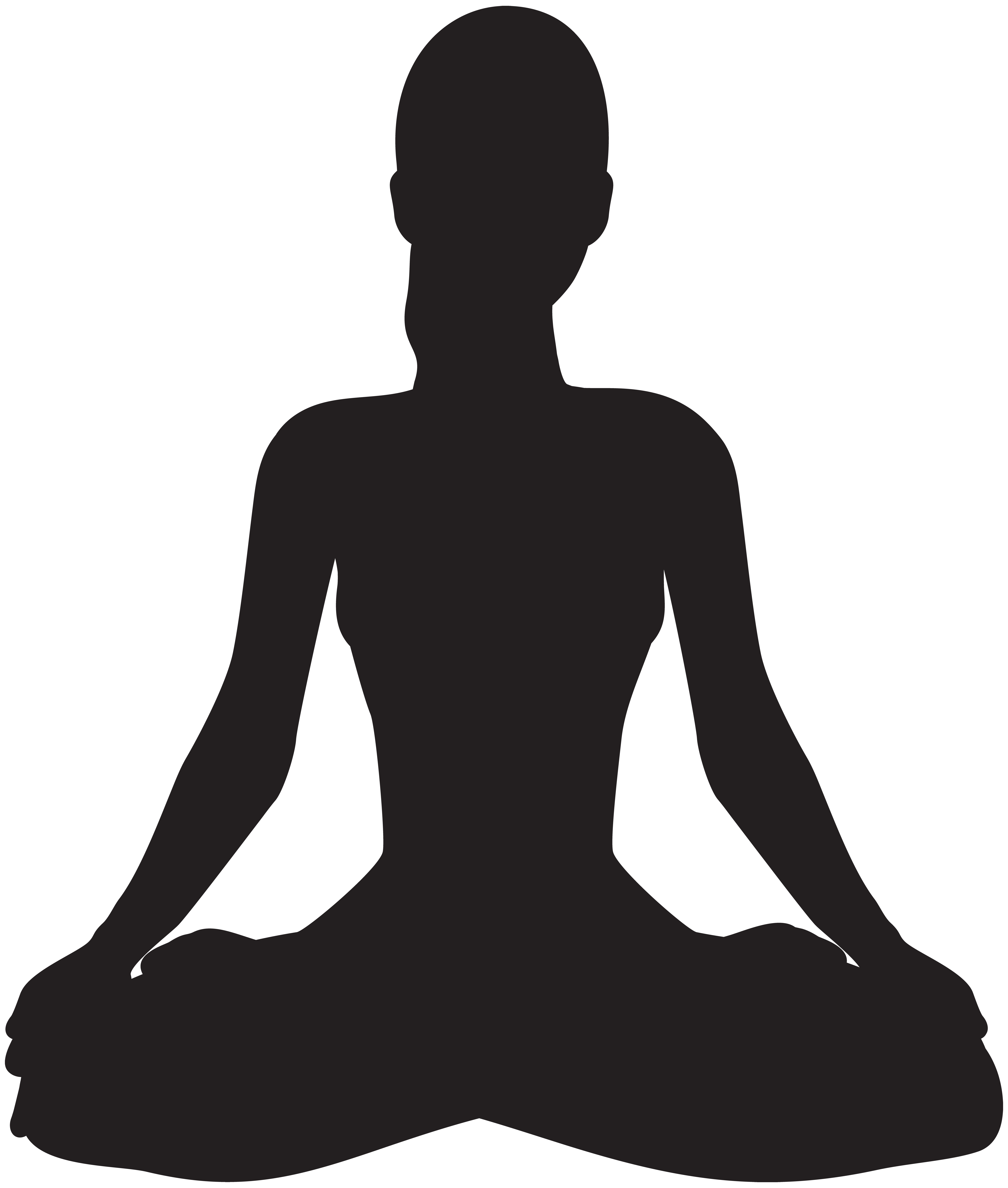 silhouette clipart yoga