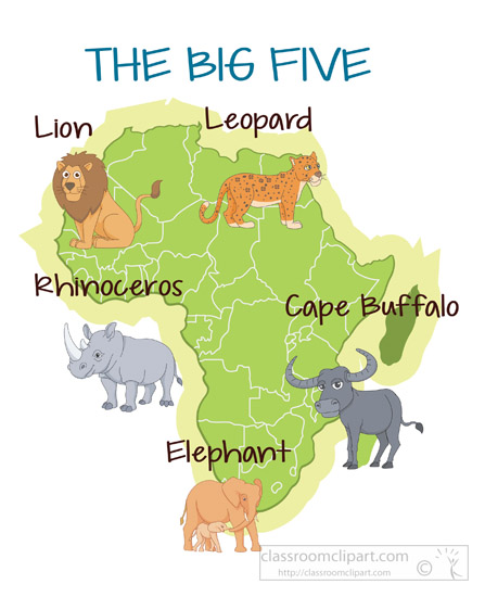 Buffalo clipart big 5. Free africa clip art