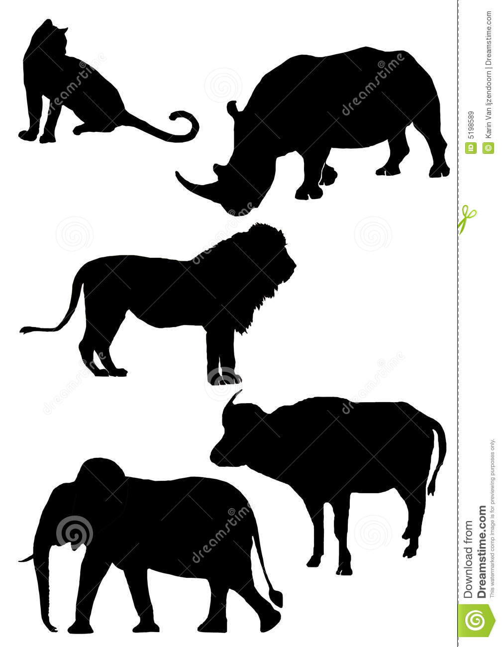 Animal silhouette stencils at. Buffalo clipart big 5