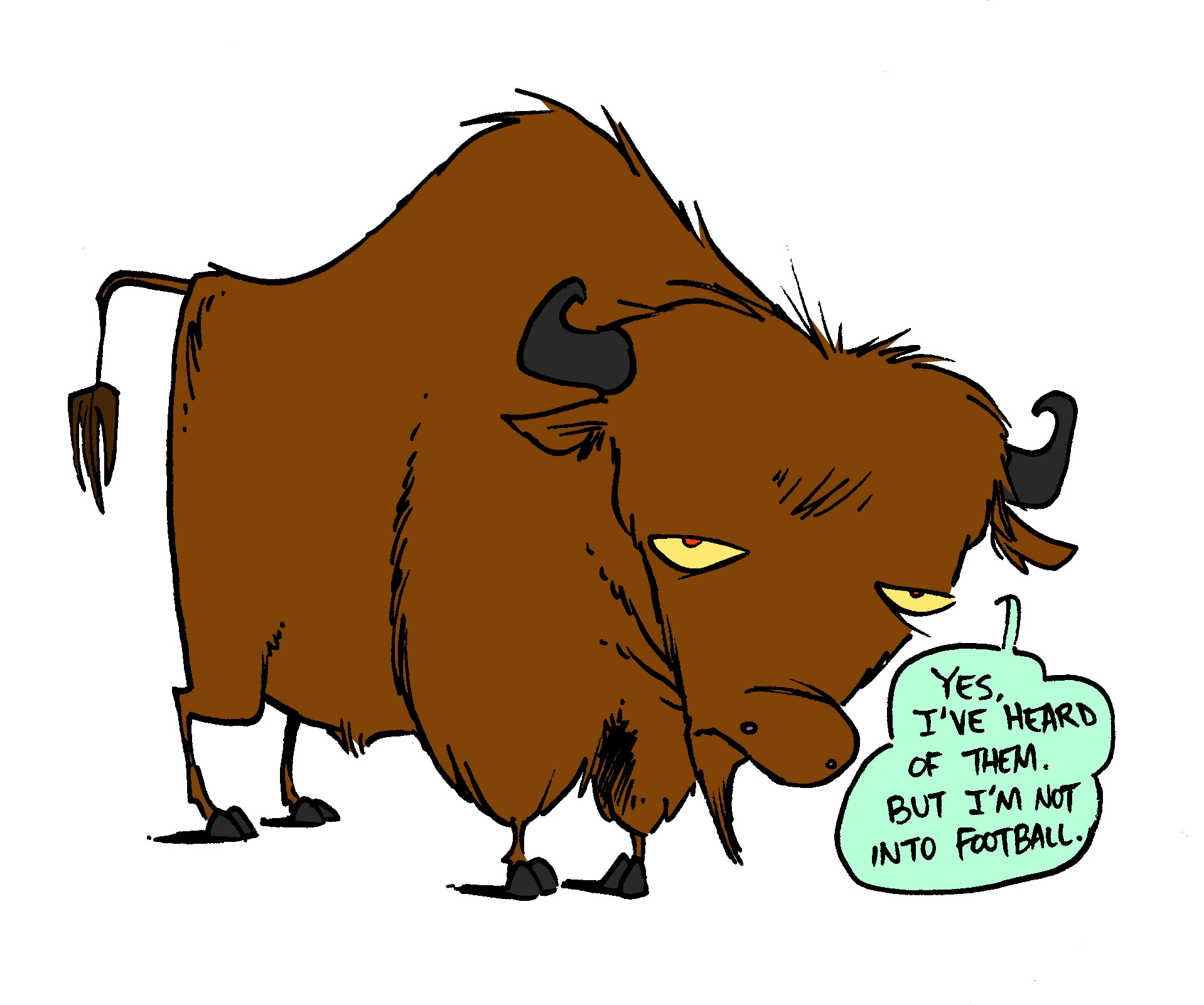 buffalo clipart comic