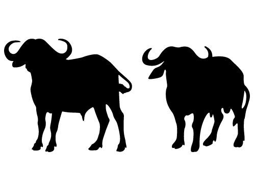 buffalo clipart silhouette