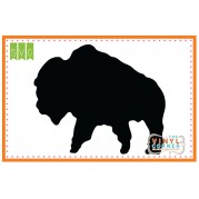 Applique corner cuttable svg. Buffalo clipart silhouette