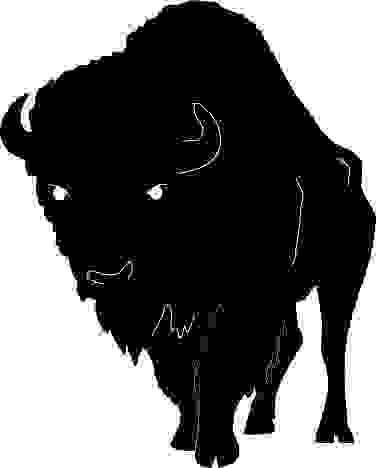 Free download clip art. Buffalo clipart silhouette