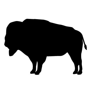 Bison clipart wild buffalo. Silhouette kid clipartix