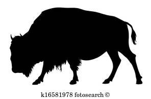 Buffalo clipart silhouette. Bison photos art clip