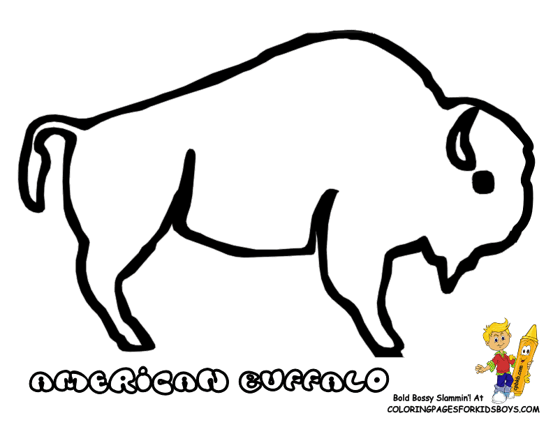  collection of drawing. Buffalo clipart simple