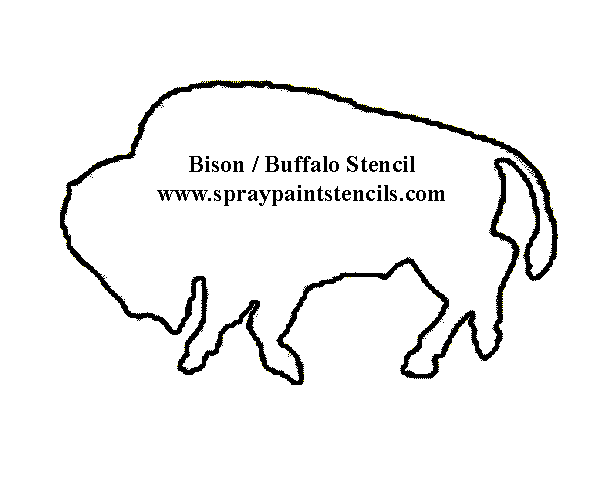 Buffalo clipart stencil. Bison free pattern pinterest