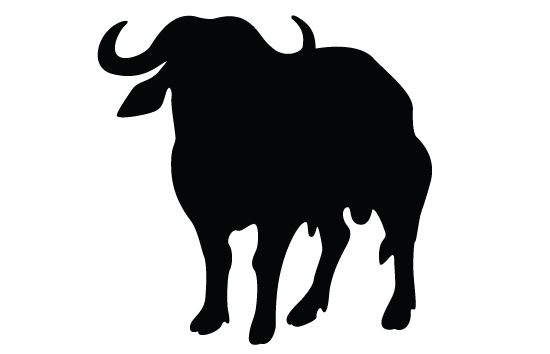 Buffalo clipart vector. Silhouette animal graphics 