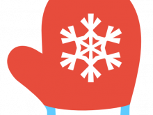 Gloves warm simple mitten. Bug clipart christmas