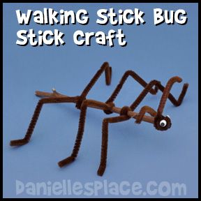 Bug clipart walking stick. Craft from www daniellesplace