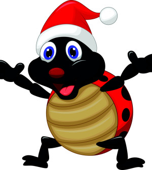 bugs clipart christmas