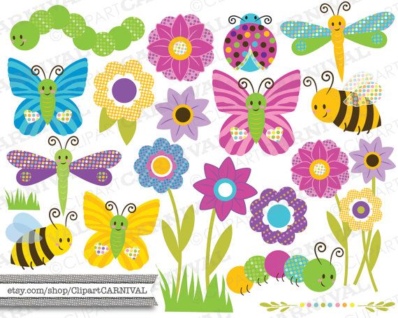 bugs clipart spring