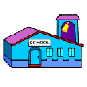 Gif of a school. Building clipart animated