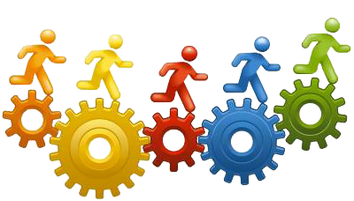 Building clipart teamwork. Team through chemistry corporate