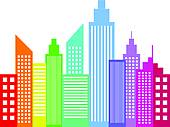 buildings clipart colored