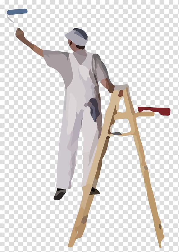 House and decorator painting. Painter clipart building