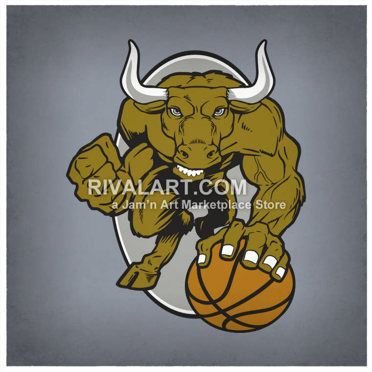 Bull clipart basketball. Bulls color graphic player