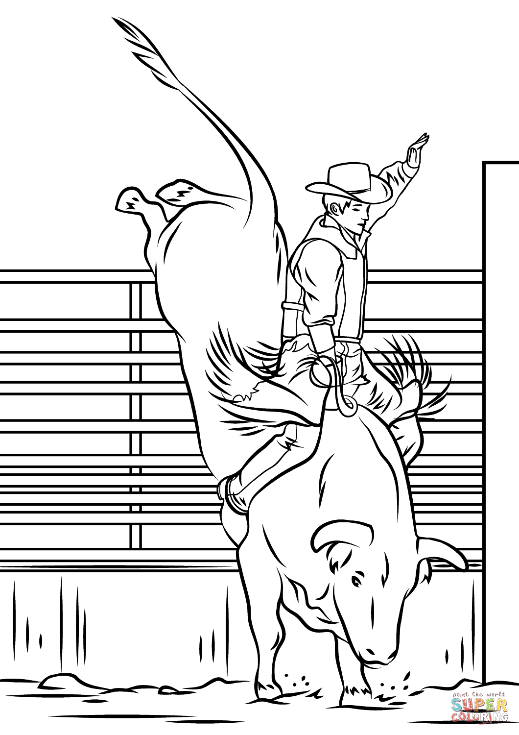 bull clipart coloring page